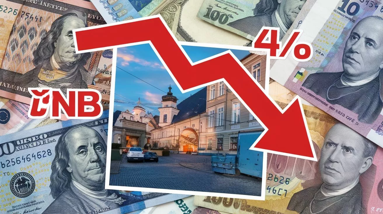 ČNB snižuje úrokovou sazbu na 4 % i výhled konomiky